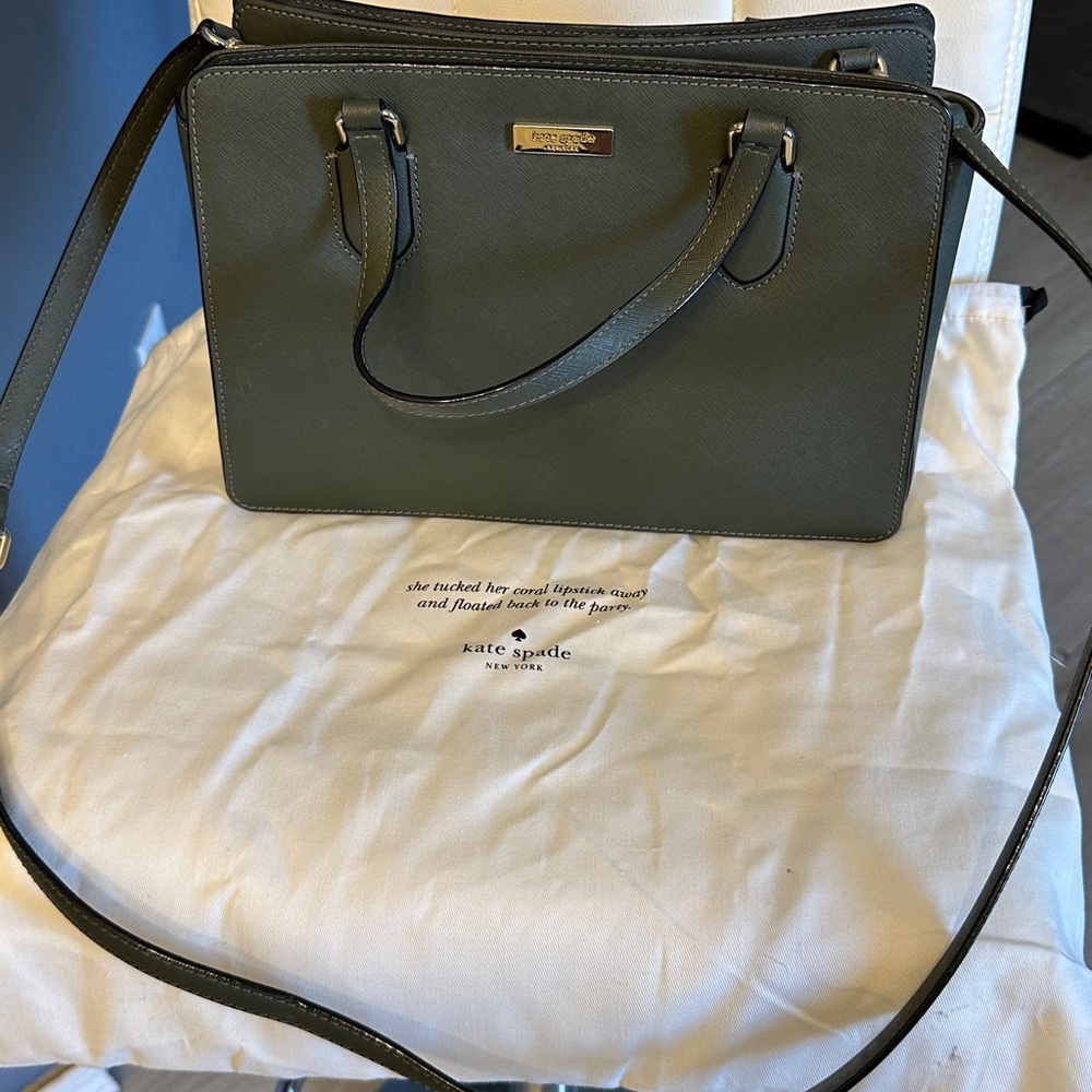 Kate Spade Green Satchel with Adjustable Strap